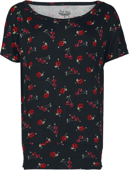 T-Shirt Manches courtes  de Rock Rebel by EMP - S à XL - pour Femme - noir - Rock Rebel by EMP