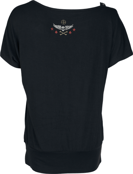 T-Shirt Manches courtes  de Rock Rebel by EMP - L - pour Femme - noir - Rock Rebel by EMP - View 2