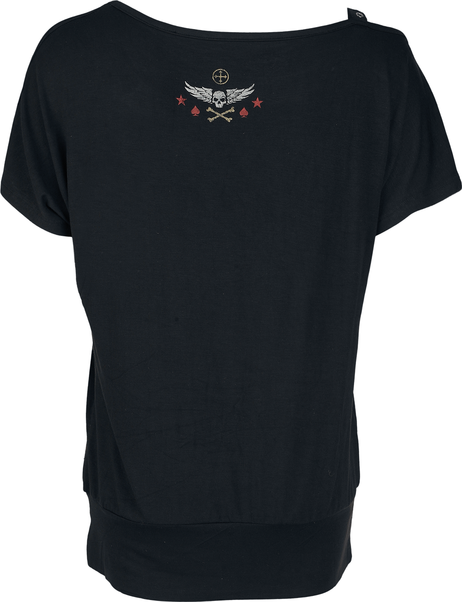 T-Shirt Manches courtes  de Rock Rebel by EMP - L - pour Femme - noir - Rock Rebel by EMP - View 2