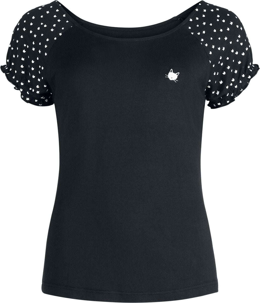 T-Shirt Manches courtes  de RED by EMP - T-Shirt Manches Bouffantes - S à XXL - pour Femme - noir - RED by EMP