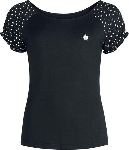 T-Shirt Manches courtes  de RED by EMP - T-Shirt Manches Bouffantes - S à XXL - pour Femme - noir - RED by EMP