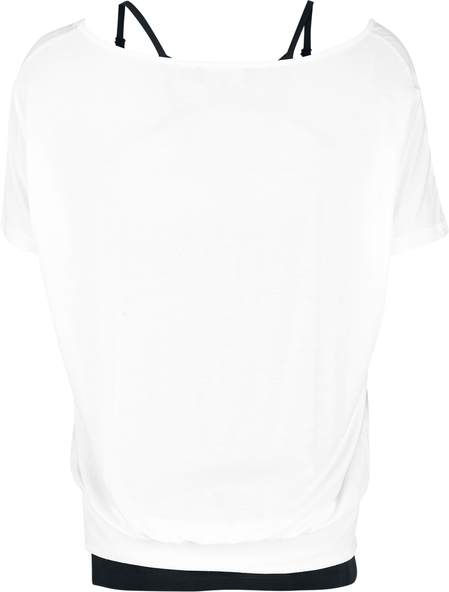 T-Shirt Manches courtes Gothic de Gothicana by EMP - T-Shirt Double Couche - S à XXL - pour Femme - blanc/noir - Gothicana by EMP - View 2