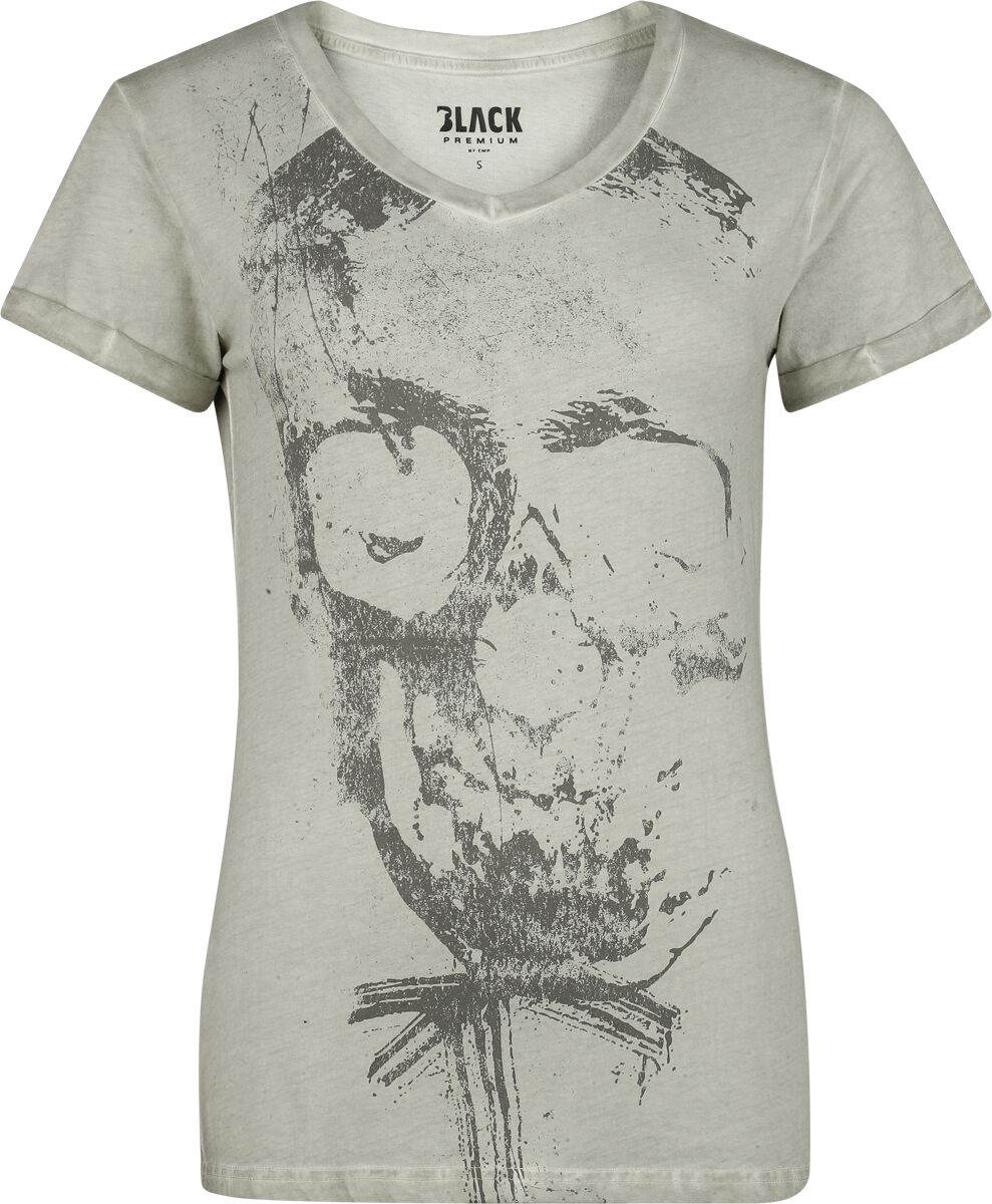T-Shirt Manches courtes  de Black Premium by EMP - S à XXL - pour Femme - gris - Black Premium by EMP