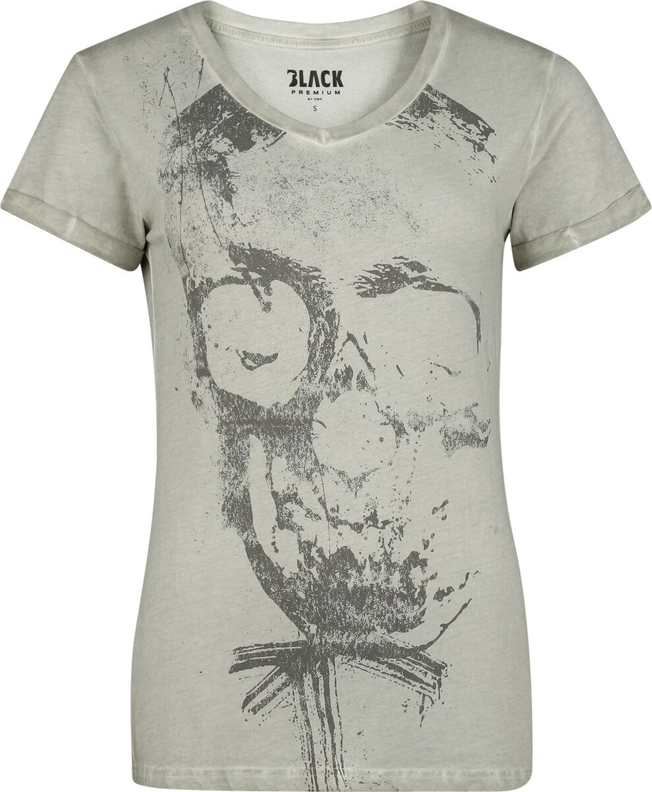 T-Shirt Manches courtes  de Black Premium by EMP - S à XXL - pour Femme - gris - Black Premium by EMP