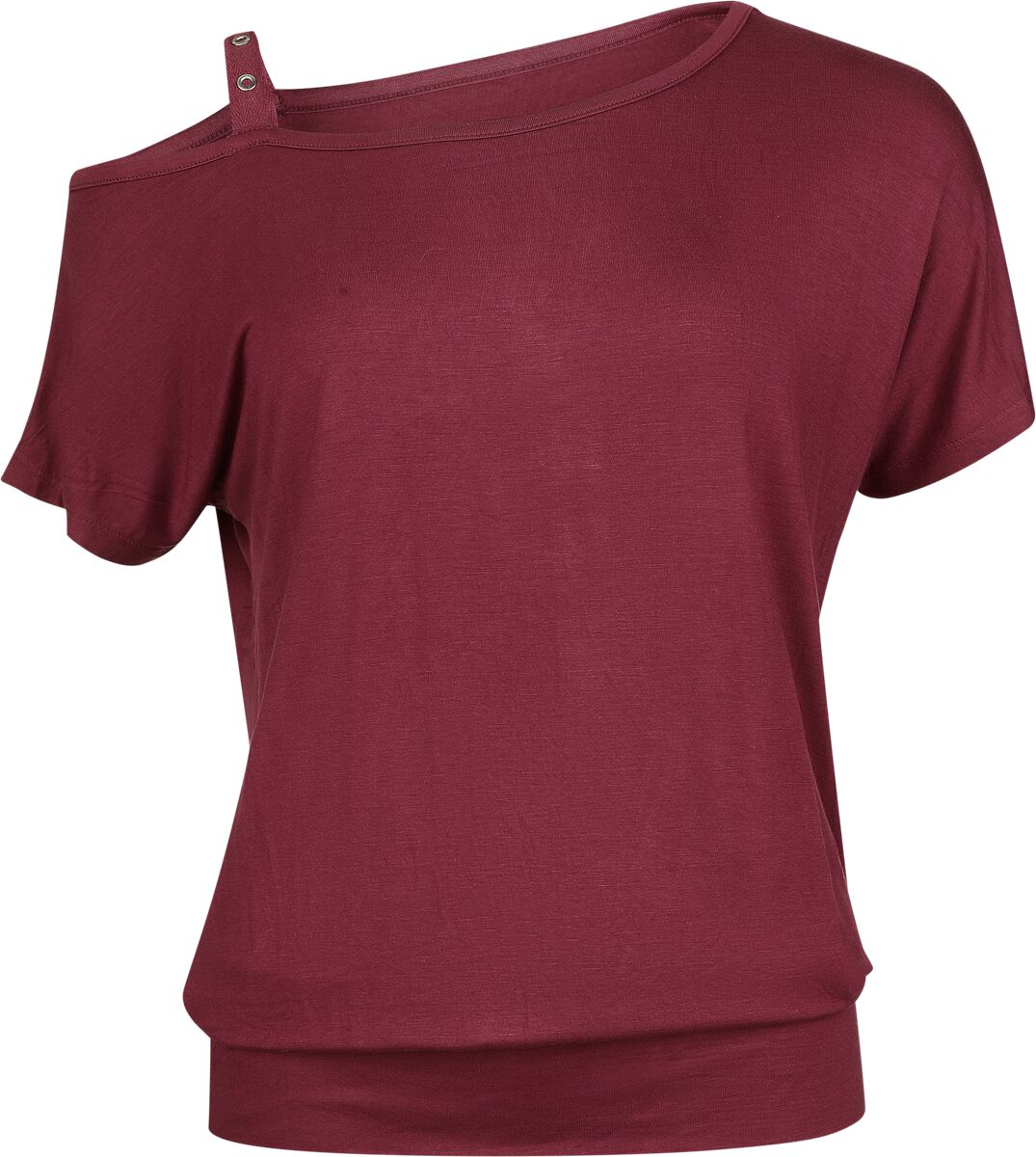 T-Shirt Manches courtes  de Black Premium by EMP - Haut - S à XXL - pour Femme - bordeaux - Black Premium by EMP