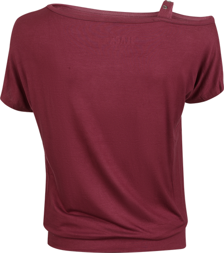 T-Shirt Manches courtes  de Black Premium by EMP - Haut - S à XXL - pour Femme - bordeaux - Black Premium by EMP - View 2