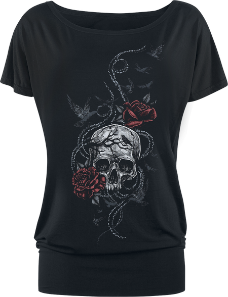 T-Shirt Manches courtes  de Black Premium by EMP - S à XXL - pour Femme - noir - Black Premium by EMP - View 2