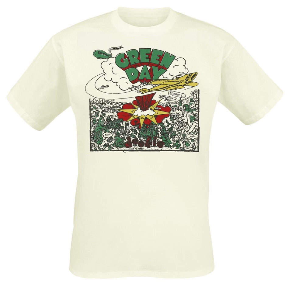 T-Shirt Manches courtes  de Green Day - Dookie Doodle - M à XL - pour Homme - blanc cassé - green day