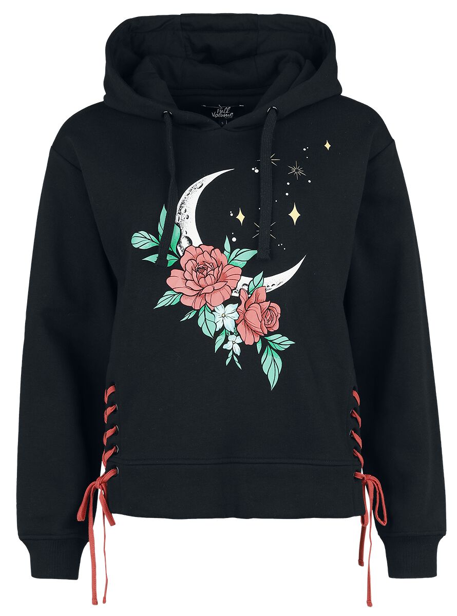Sweat-shirt à capuche  de Full Volume by EMP - Sweat à Capuche Avec Large Imprimé et Laçage - S à XXL - pour Femme - noir - Full Volume by EMP