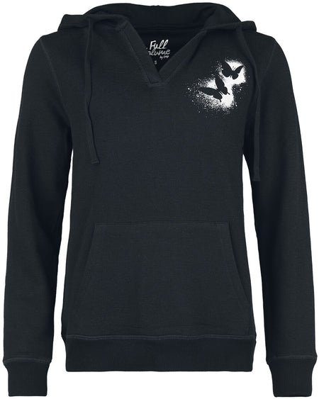 Sweat-shirt à capuche  de Full Volume by EMP - Sweat à Capuche avec Papillon - S à XXL - pour Femme - noir - Full Volume by EMP