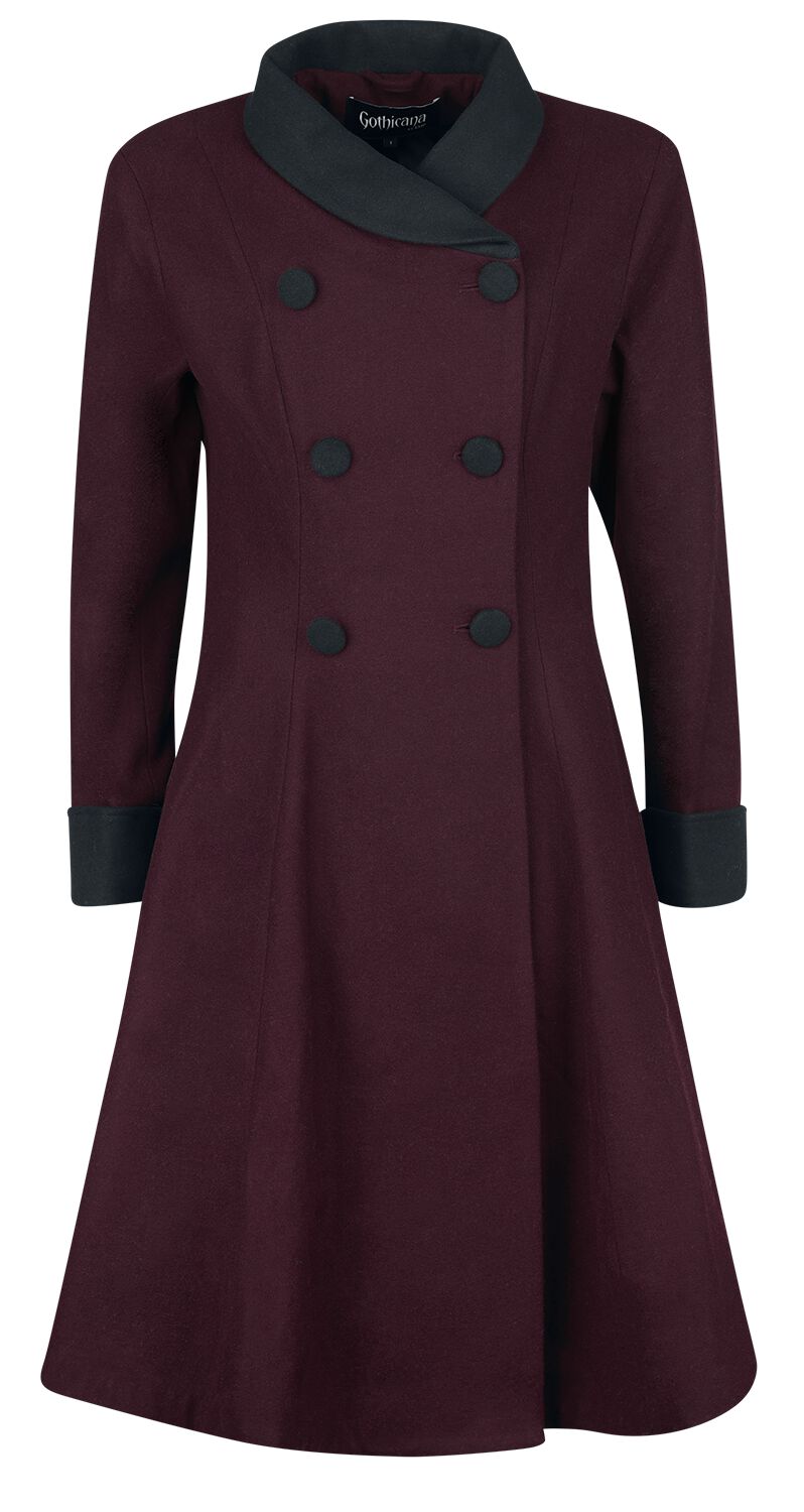 Manteaux Gothic de Gothicana by EMP - Ophelia Coat - M à XXL - pour Femme - rouge foncé - Gothicana by EMP