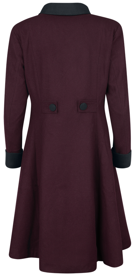 Manteaux Gothic de Gothicana by EMP - Ophelia Coat - M à XXL - pour Femme - rouge foncé - Gothicana by EMP - View 2