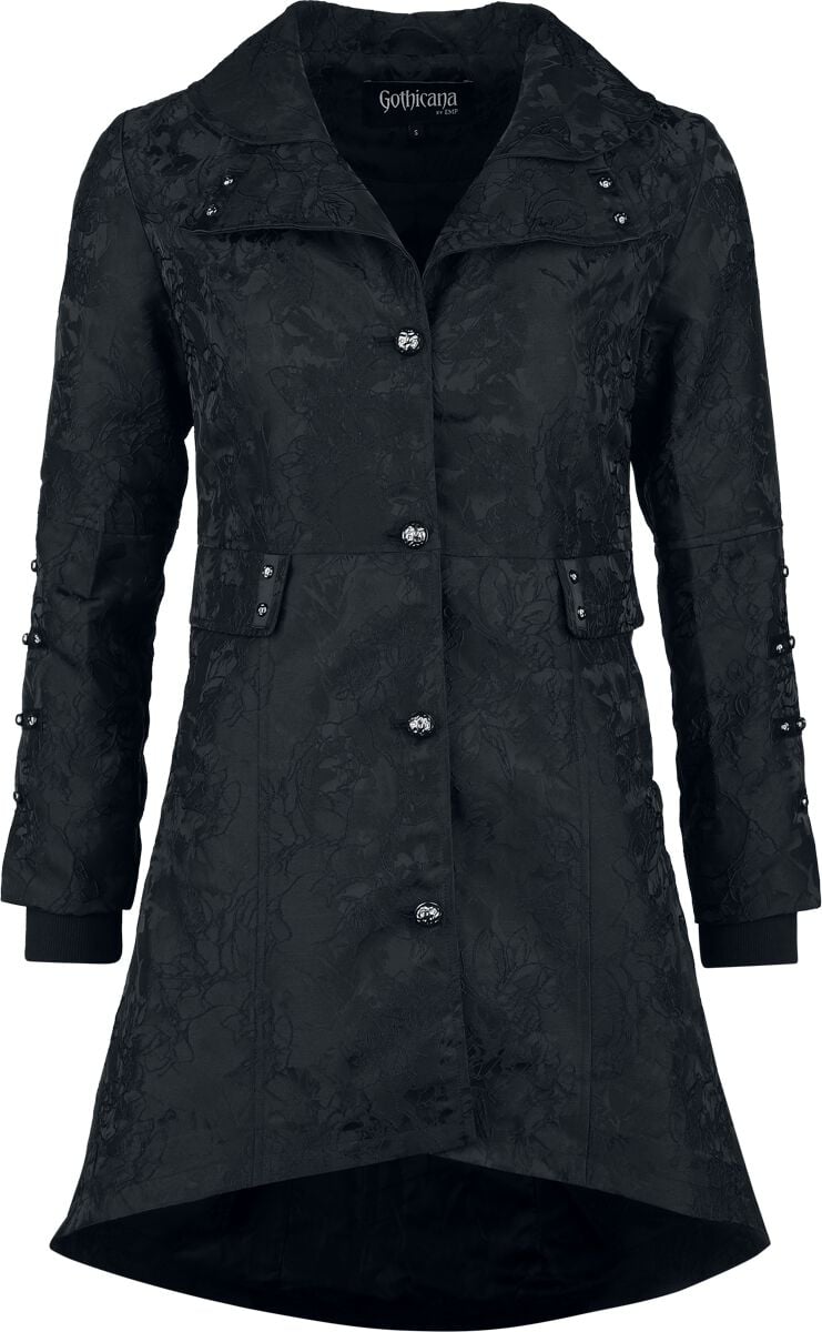 Manteaux Gothic de Gothicana by EMP - Manteau Corseté dans le Dos - S à XXL - pour Femme - noir - Gothicana by EMP