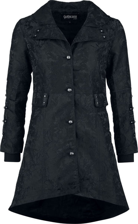 Manteaux Gothic de Gothicana by EMP - Manteau Corseté dans le Dos - S à XXL - pour Femme - noir - Gothicana by EMP