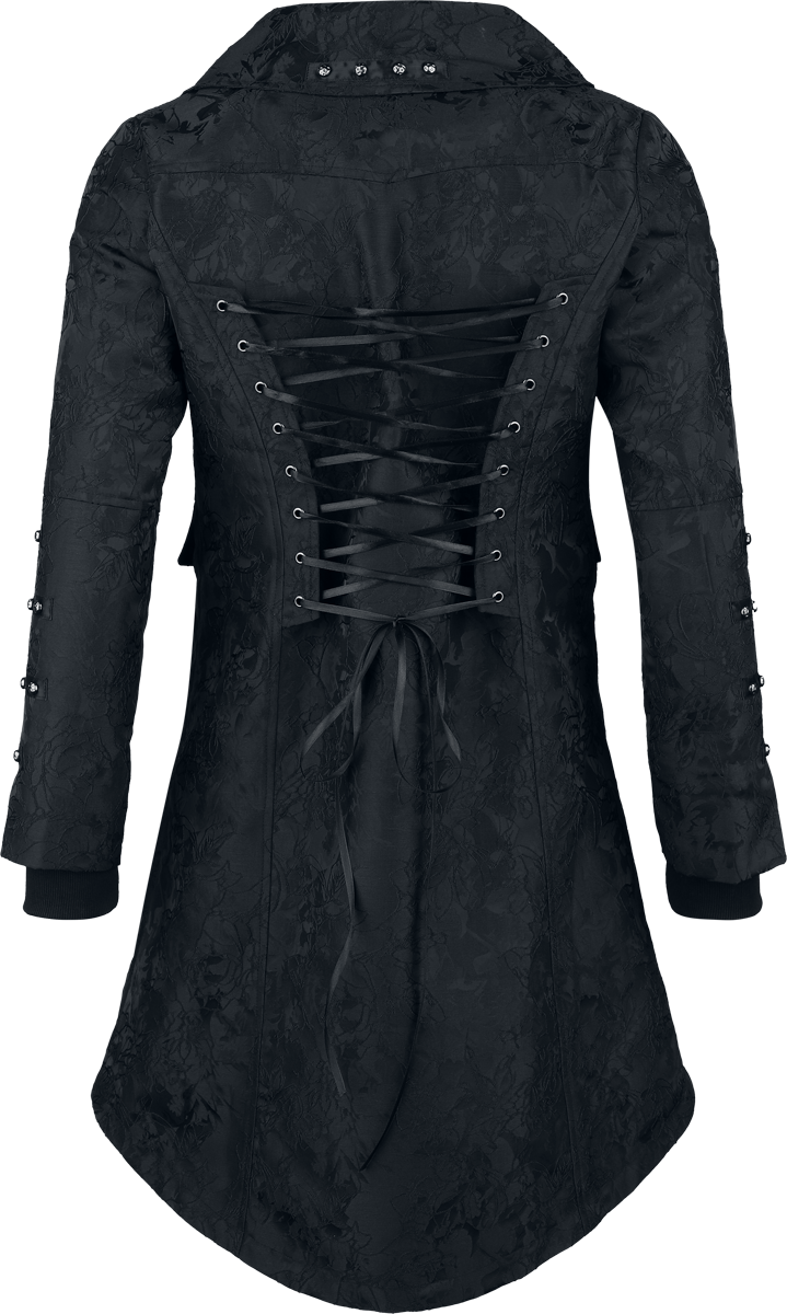 Manteaux Gothic de Gothicana by EMP - Manteau Corseté dans le Dos - S à XXL - pour Femme - noir - Gothicana by EMP - View 2
