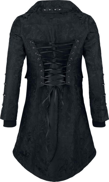 Manteaux Gothic de Gothicana by EMP - Manteau Corseté dans le Dos - S à XXL - pour Femme - noir - Gothicana by EMP - View 2