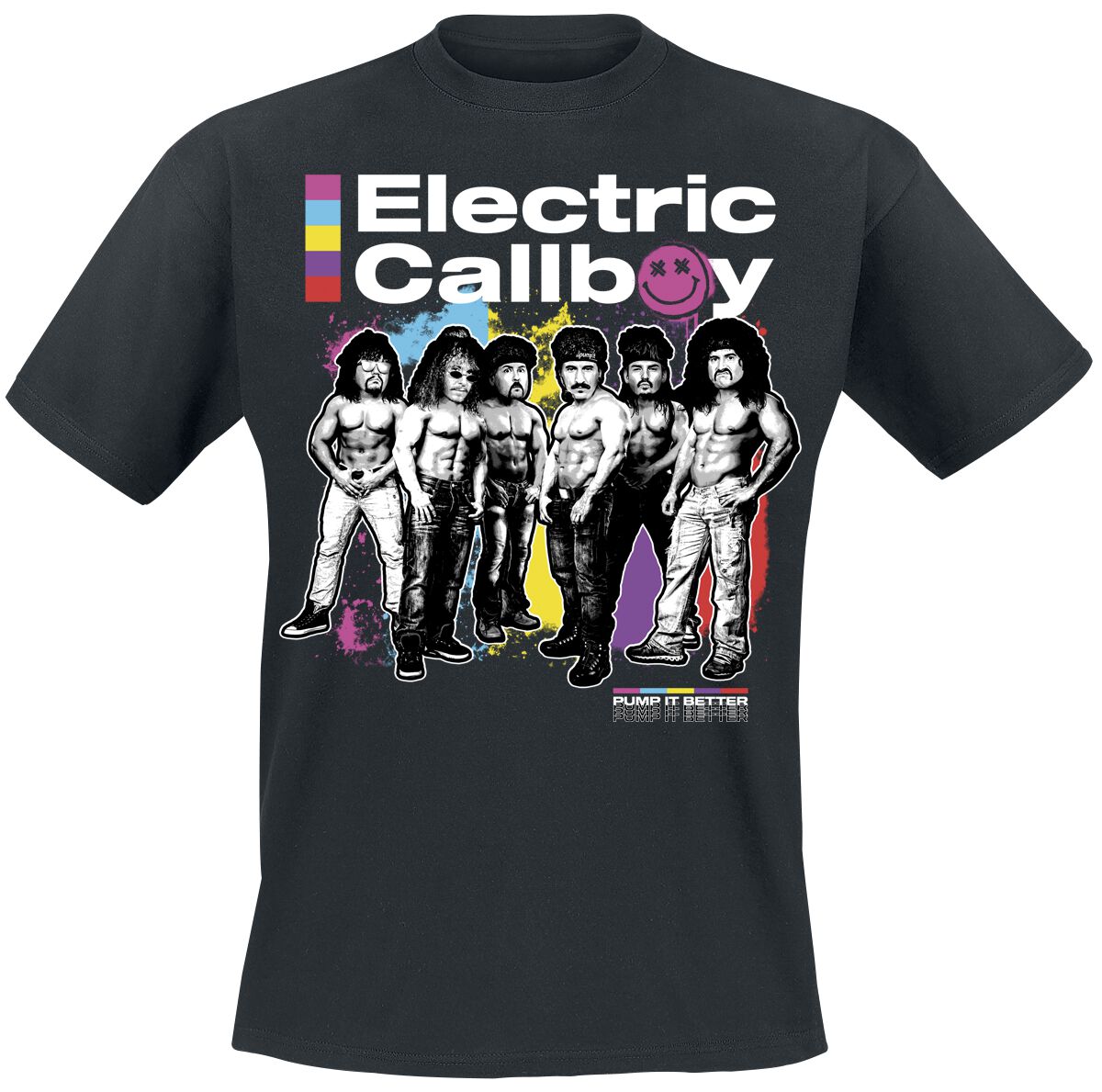 T-Shirt Manches courtes  de Electric Callboy - Pump It Better - S à 3XL - pour Homme - noir - Electric Callboy