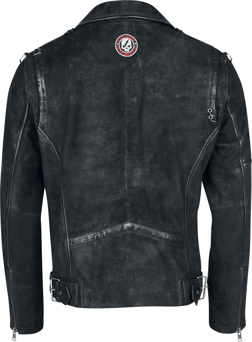 Veste en cuir  de Rock Rebel by EMP - S à XXL - pour Homme - noir - Rock Rebel by EMP - View 2
