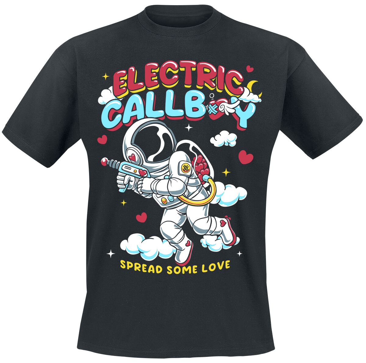 T-Shirt Manches courtes  de Electric Callboy - Spread Some Love - S à 3XL - pour Homme - noir - Electric Callboy