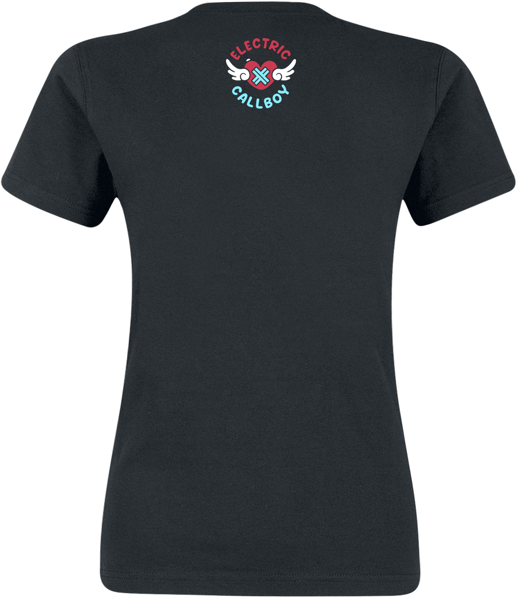 T-Shirt Manches courtes  de Electric Callboy - Spread Some Love - S à XXL - pour Femme - noir - Electric Callboy - View 2