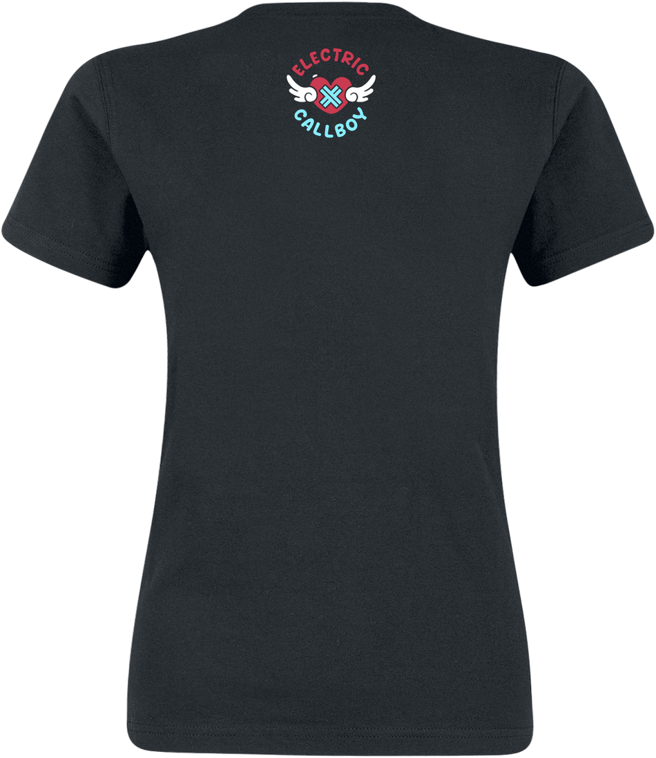 T-Shirt Manches courtes  de Electric Callboy - Spread Some Love - S à XXL - pour Femme - noir - Electric Callboy - View 2