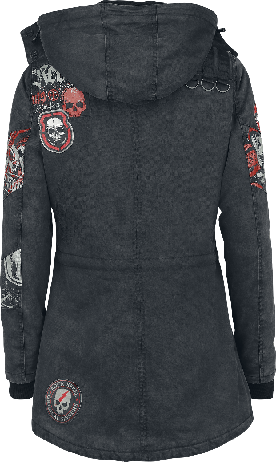 Veste d'hiver  de Rock Rebel by EMP - She Rules - S à XXL - pour Femme - gris - Rock Rebel by EMP - View 2