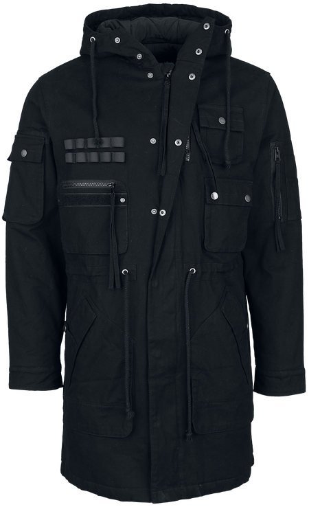 Veste mi-saison  de Gothicana by EMP - Cargo Coat - S à XXL - pour Homme - noir - Gothicana by EMP - View 2