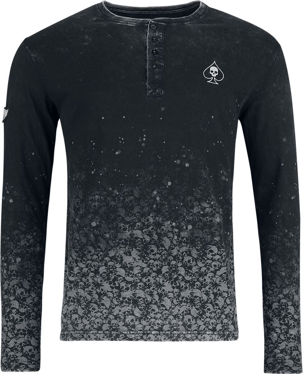 T-shirt manches longues  de Rock Rebel by EMP - Through The Glass - L à XXL - pour Homme - gris foncé - Rock Rebel by EMP