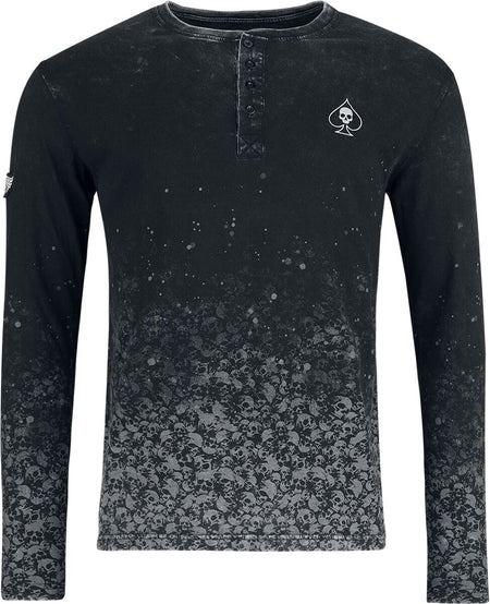 T-shirt manches longues  de Rock Rebel by EMP - Through The Glass - L à XXL - pour Homme - gris foncé - Rock Rebel by EMP