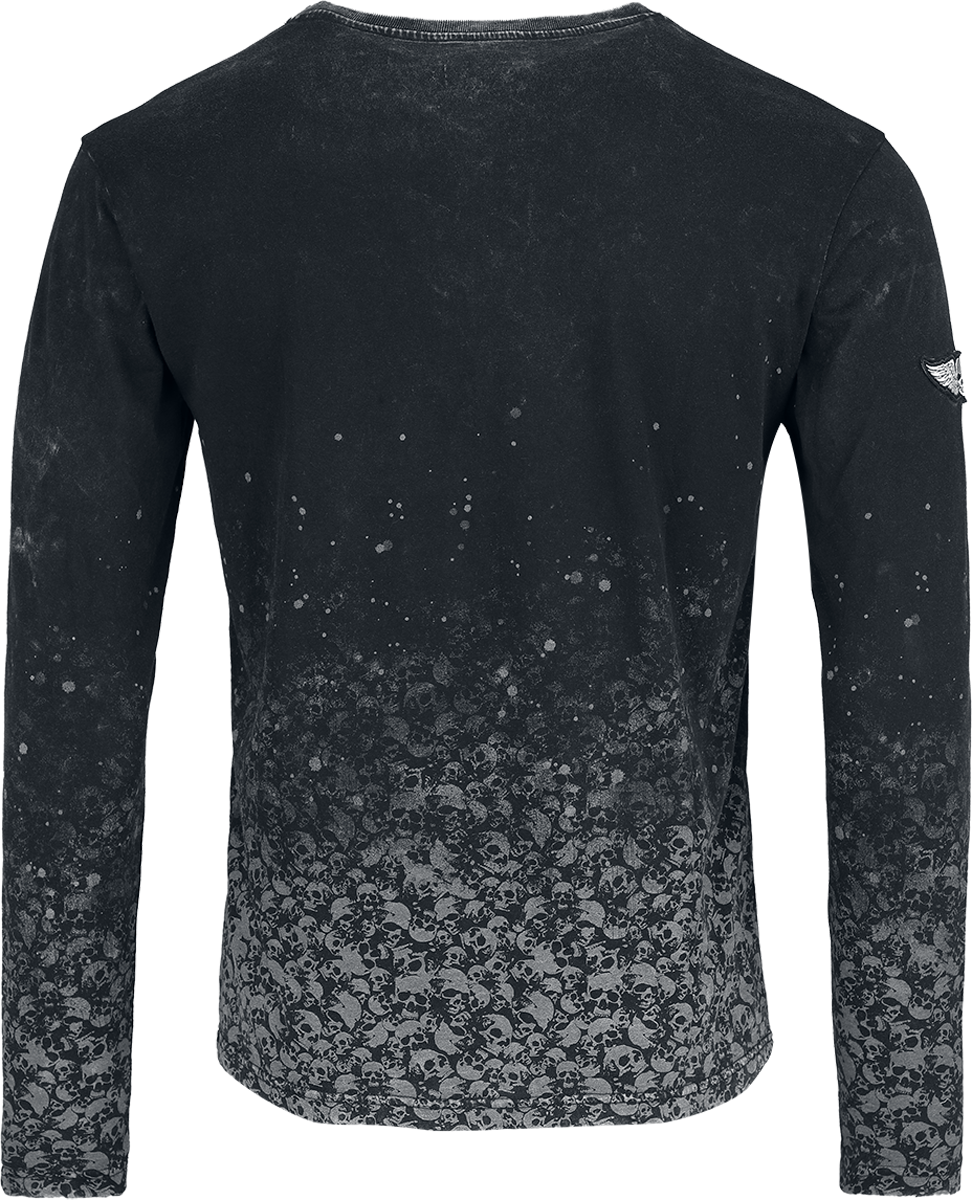 T-shirt manches longues  de Rock Rebel by EMP - Through The Glass - L à XXL - pour Homme - gris foncé - Rock Rebel by EMP - View 2