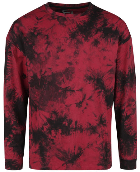 T-shirt manches longues  de RED by EMP - Haut Tie Dye - M à XXL - pour Homme - noir/rouge foncé - RED by EMP