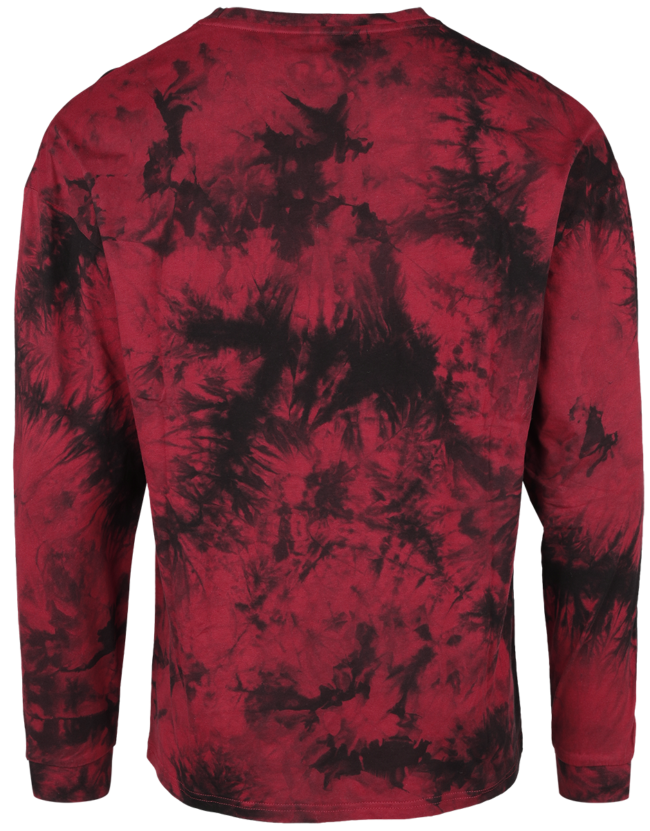 T-shirt manches longues  de RED by EMP - Haut Tie Dye - M à XXL - pour Homme - noir/rouge foncé - RED by EMP - View 2