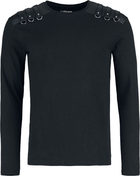T-shirt manches longues Gothic de Gothicana by EMP - Haut Manches Longues avec Sangles - M à XXL - pour Homme - noir - Gothicana by EMP