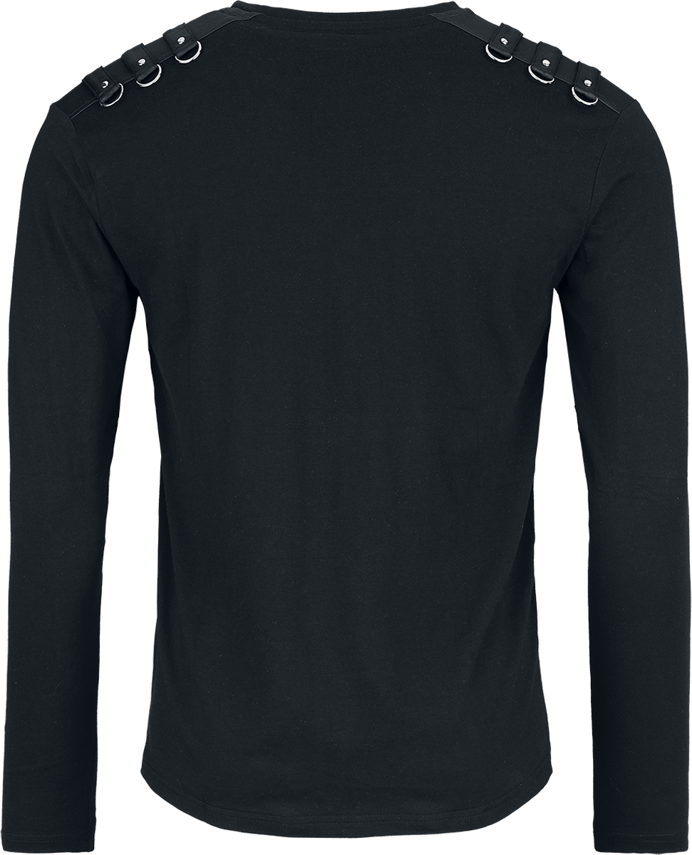 T-shirt manches longues Gothic de Gothicana by EMP - Haut Manches Longues avec Sangles - M à XXL - pour Homme - noir - Gothicana by EMP - View 2