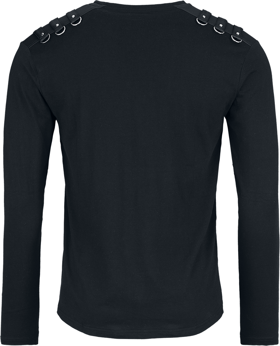T-shirt manches longues Gothic de Gothicana by EMP - Haut Manches Longues avec Sangles - M à XXL - pour Homme - noir - Gothicana by EMP - View 2