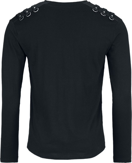T-shirt manches longues Gothic de Gothicana by EMP - Haut Manches Longues avec Sangles - M à XXL - pour Homme - noir - Gothicana by EMP - View 2