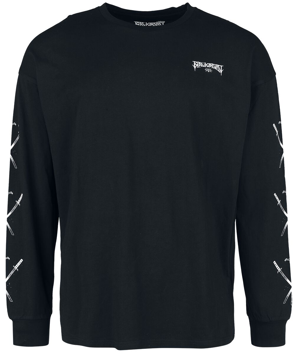 T-shirt manches longues  de Black Blood by Gothicana - Haut avec Imprimés Cœur & Épée - M à XXL - pour Homme - noir - Black Blood by Gothicana