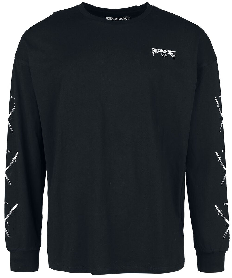 T-shirt manches longues  de Black Blood by Gothicana - Haut avec Imprimés Cœur & Épée - M à XXL - pour Homme - noir - Black Blood by Gothicana