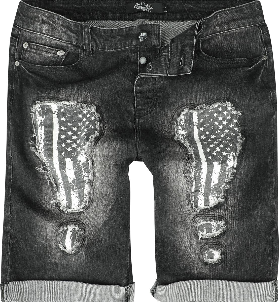 Short  de Rock Rebel by EMP - Walk With Me In Hell - 29 à 34 - pour Homme - noir - Rock Rebel by EMP