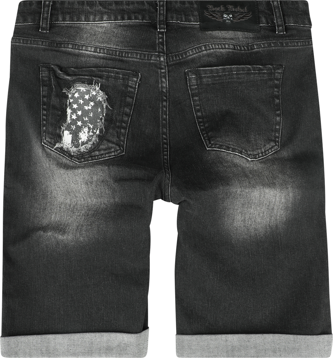 Short  de Rock Rebel by EMP - Walk With Me In Hell - 29 à 34 - pour Homme - noir - Rock Rebel by EMP - View 2