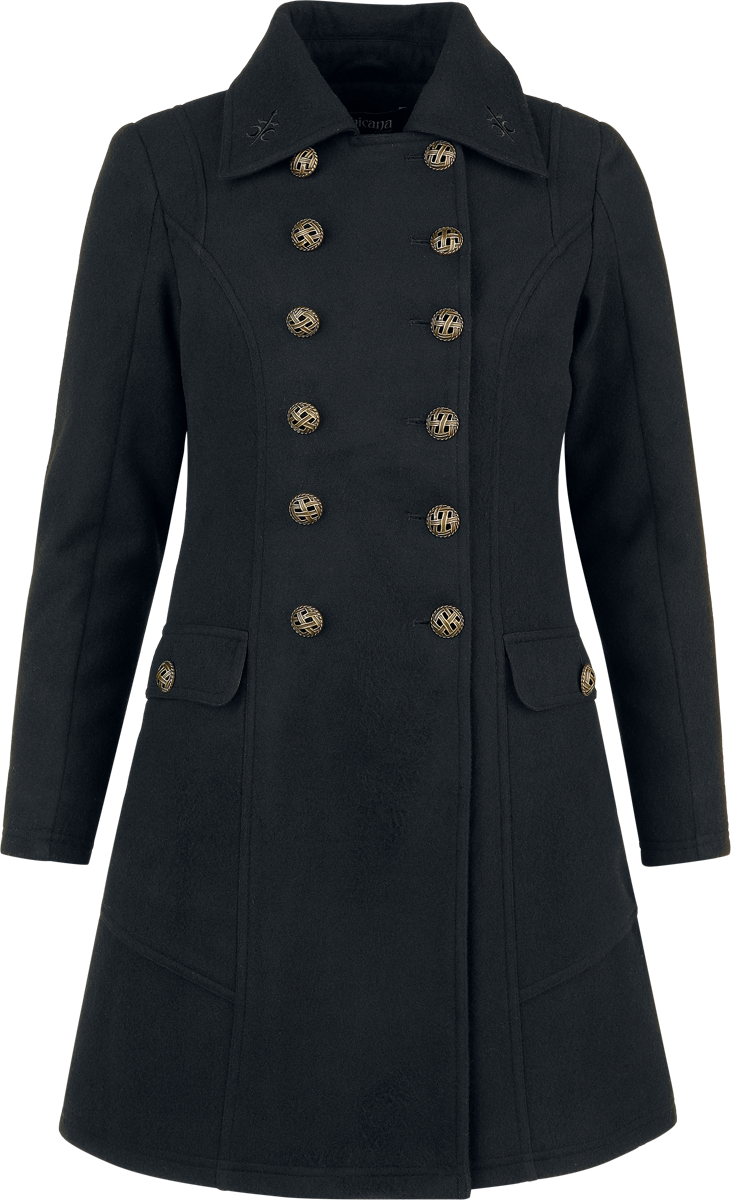 Manteau court Gothic de Gothicana by EMP - Semjasa - S à XXL - pour Femme - noir - Gothicana by EMP - View 2