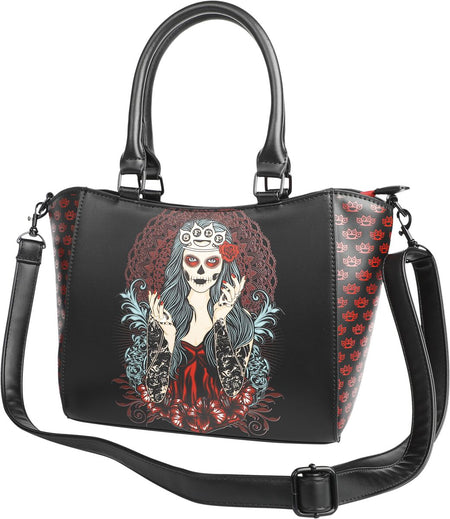 Sac à main  de Five Finger Death Punch - Lady Muerta - pour Femme - noir/rouge - Five Finger Death Punch
