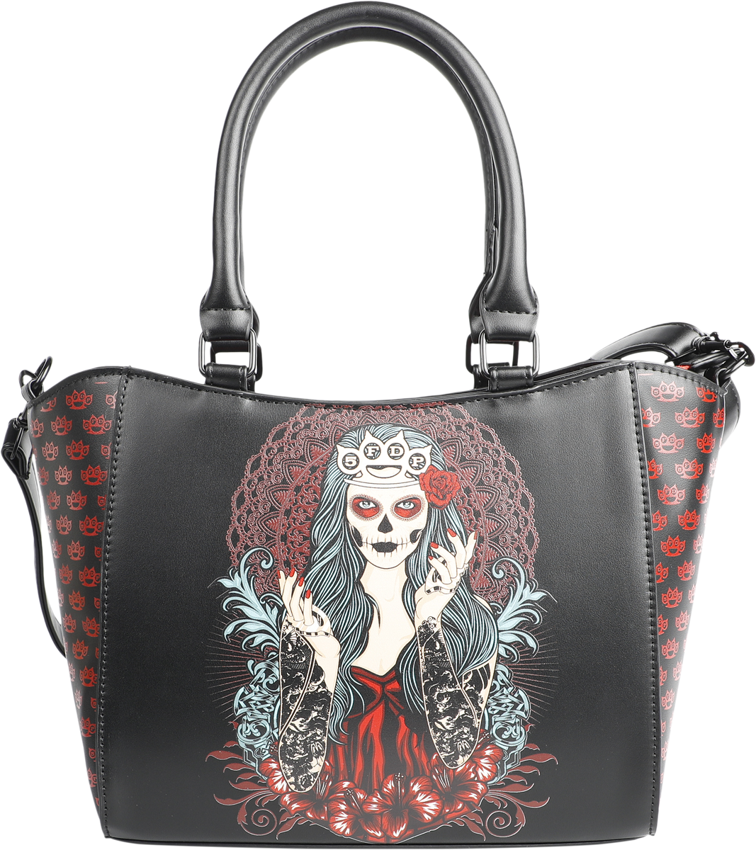 Sac à main  de Five Finger Death Punch - Lady Muerta - pour Femme - noir/rouge - Five Finger Death Punch - View 2