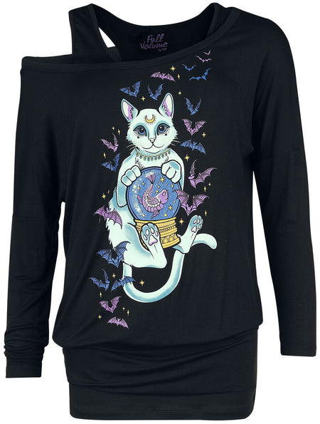 T-shirt manches longues  de Full Volume by EMP - Busting Loose - S à XXL - pour Femme - noir - Full Volume by EMP