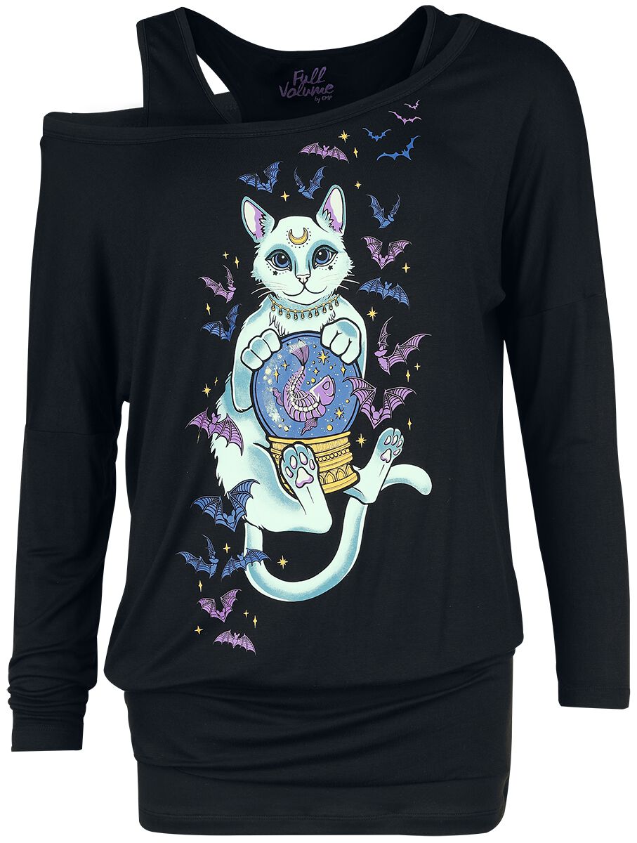 T-shirt manches longues  de Full Volume by EMP - Busting Loose - S à XXL - pour Femme - noir - Full Volume by EMP