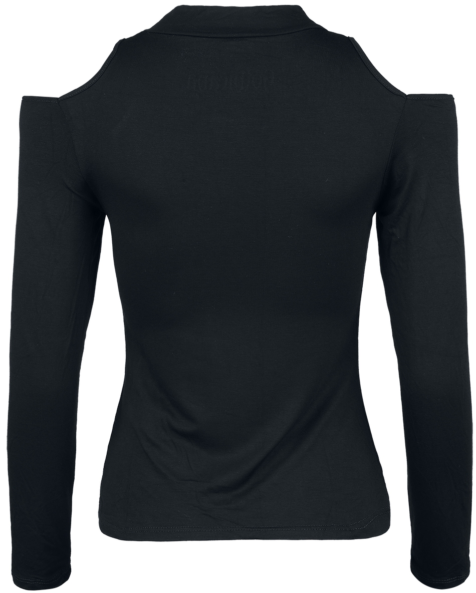 T-shirt manches longues Gothic de Gothicana by EMP - Haut Manches Longues avec Découpes - L à XL - pour Femme - noir - Gothicana by EMP - View 2