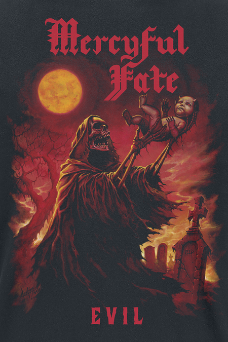 T-Shirt Manches courtes  de Mercyful Fate - Evil (40th Anniversary) - M à XXL - pour Homme - noir - Mercyful Fate - View 2