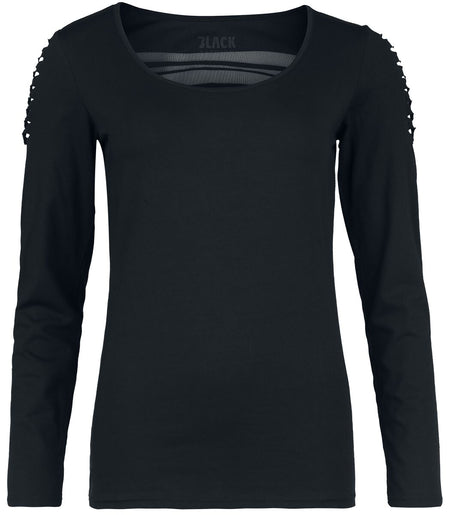 T-shirt manches longues  de Black Premium by EMP - Days Without - S à XL - pour Femme - noir - Black Premium by EMP