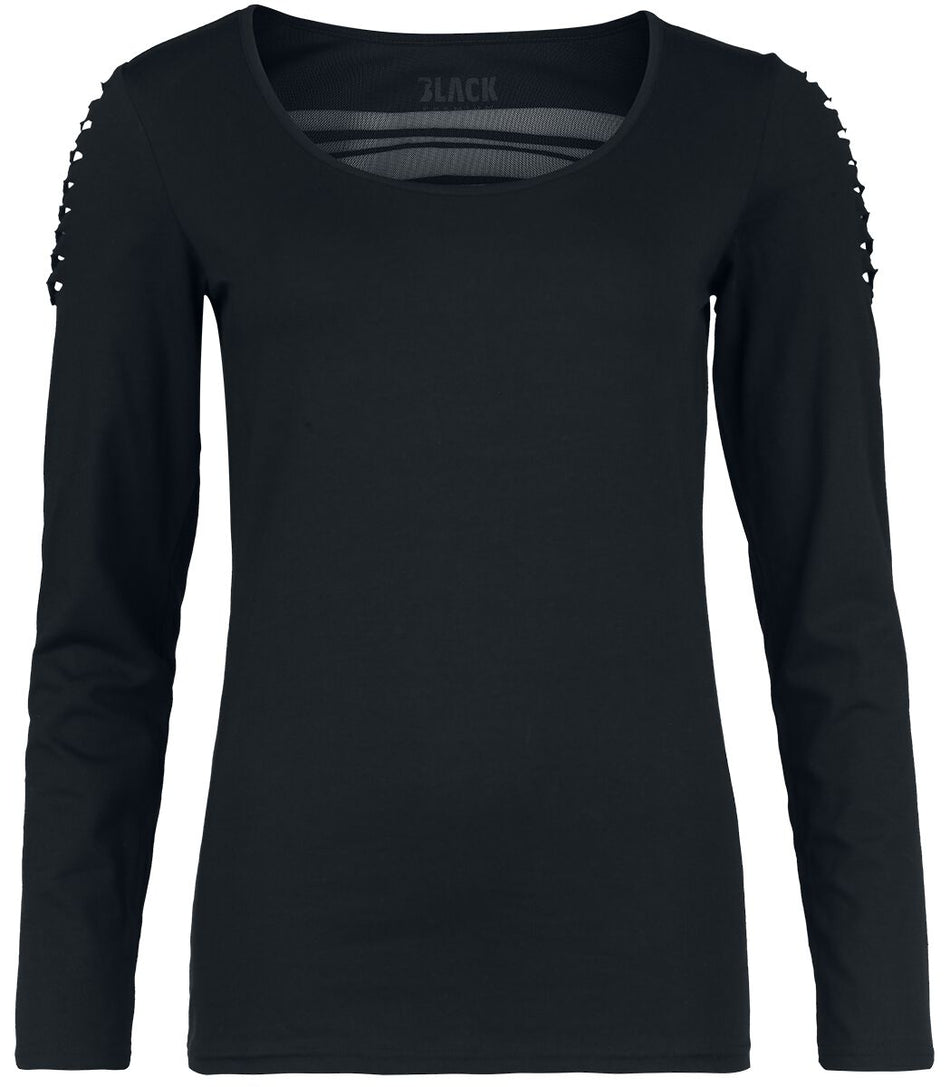 T-shirt manches longues  de Black Premium by EMP - Days Without - S à XL - pour Femme - noir - Black Premium by EMP