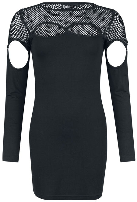 Robe courte Gothic de Gothicana by EMP - Days Without - S - pour Femme - noir - Gothicana by EMP